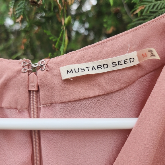 Mustard Seed Pink Wrap Sundress with Bell Sleeves - Picture 2 of 4